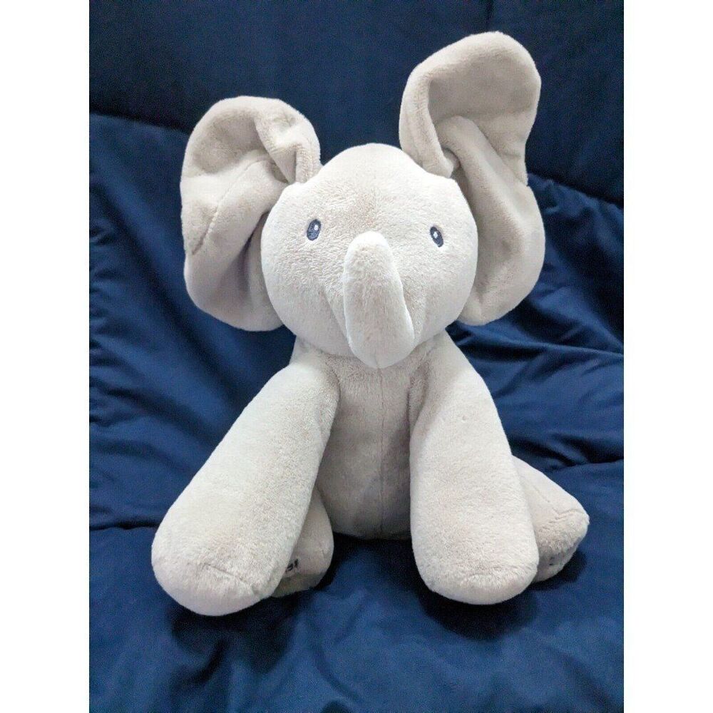 GUND Baby Animated Flappy The Elephant Plush Toy Gray 11"